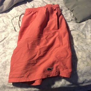 Men’s Salmon Vineyard Vines Swimtrunks